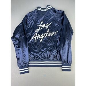 Ivy Love Women's M Los Angeles Navy Blue Bomber Jacket